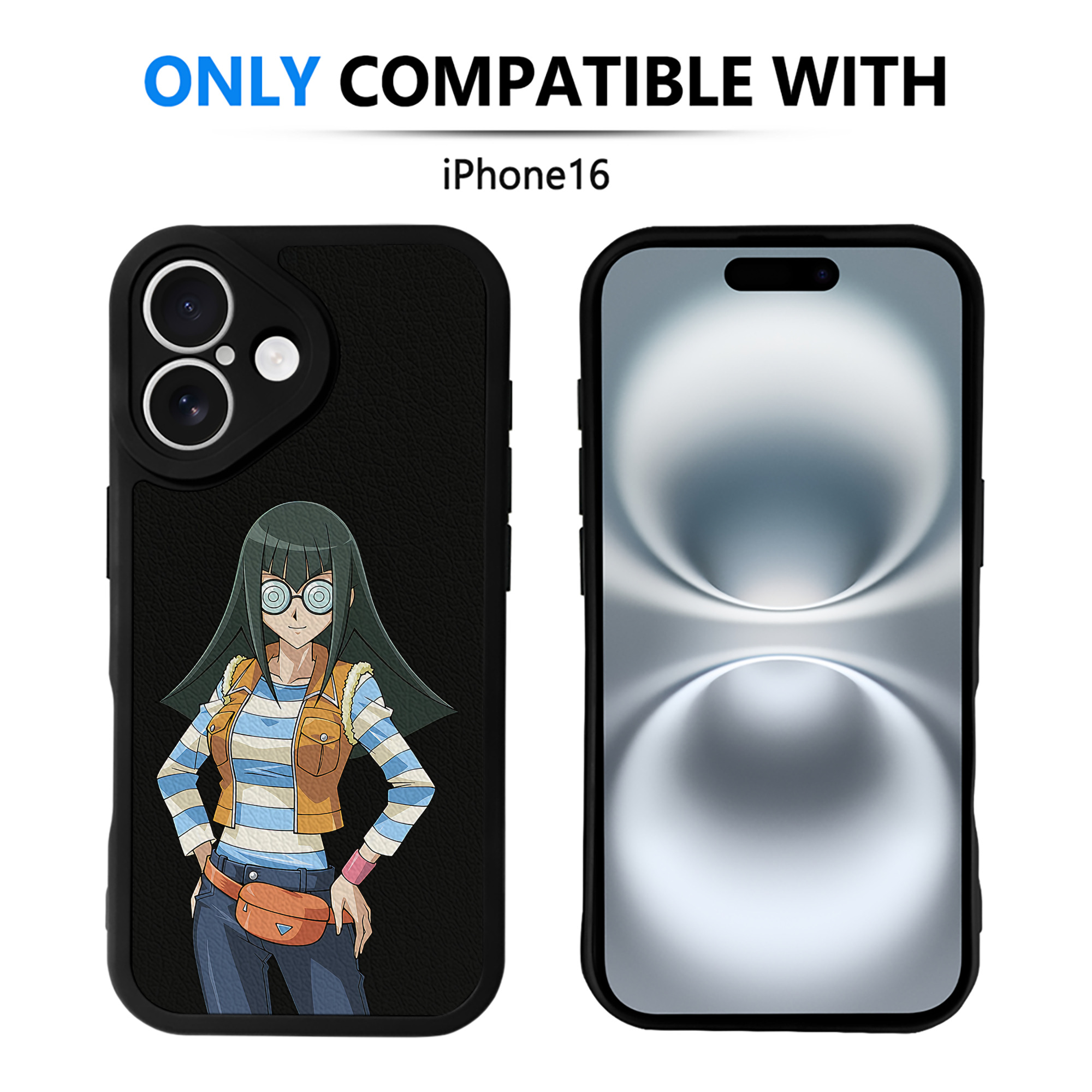 （画像用） 遊☆戯☆王 Yu-Gi-Oh! 【iPhone 16シリーズ対応】シリコンスマホケース（レザー調） 材質：シリコン